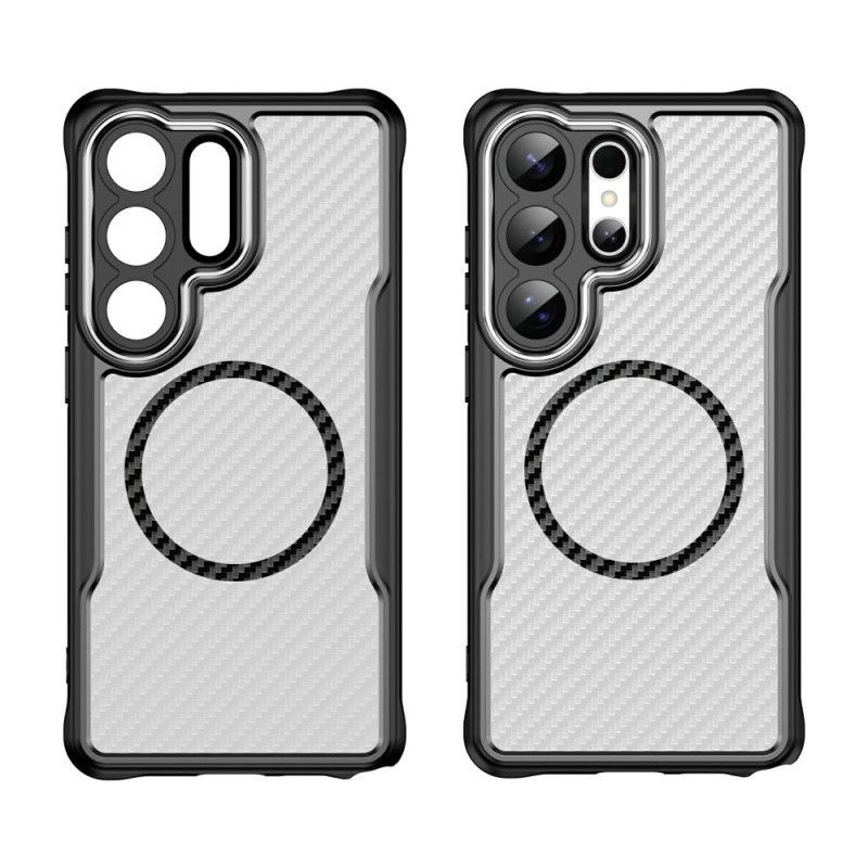 Coque Samsung Galaxy S26 Ultra MagSafe Protection Hybride Texture Fibre de Carbone