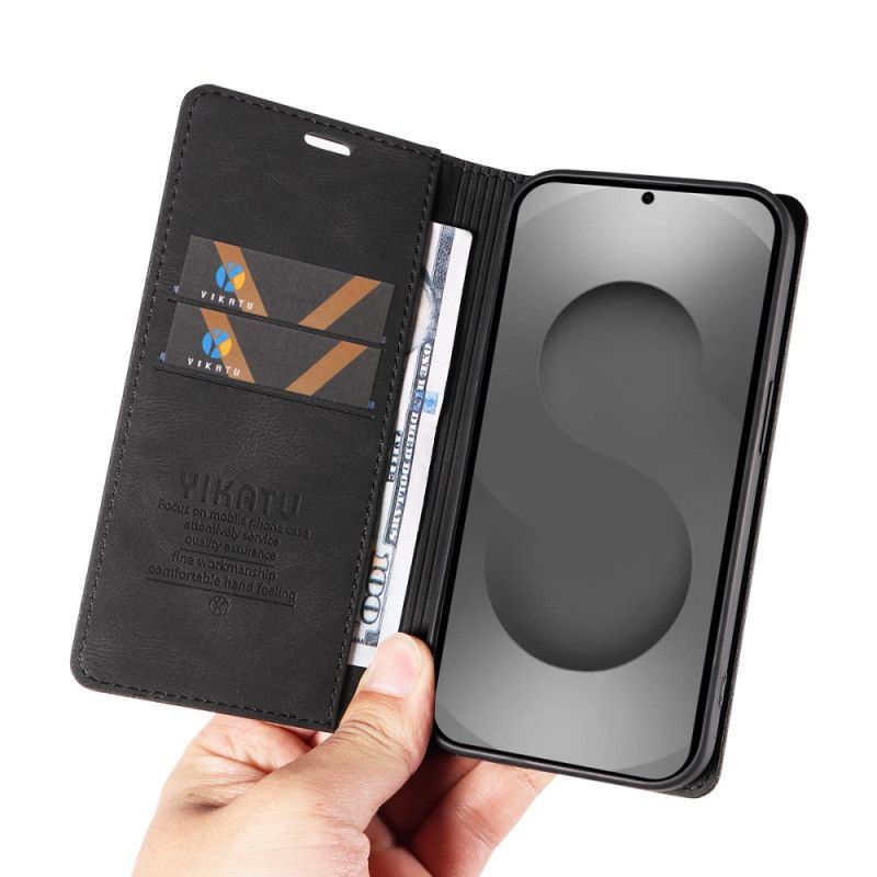 Flip Cover Samsung Galaxy S26 Ultra Effet Daim YIKATU