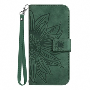 Housse Samsung Galaxy S26 Ultra Empreinte Tournesol à Lanière