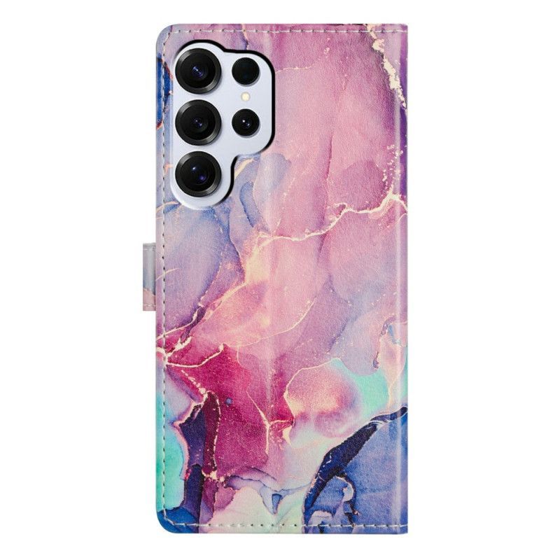 Housse Samsung Galaxy S26 Ultra Marbre Vert et Rose