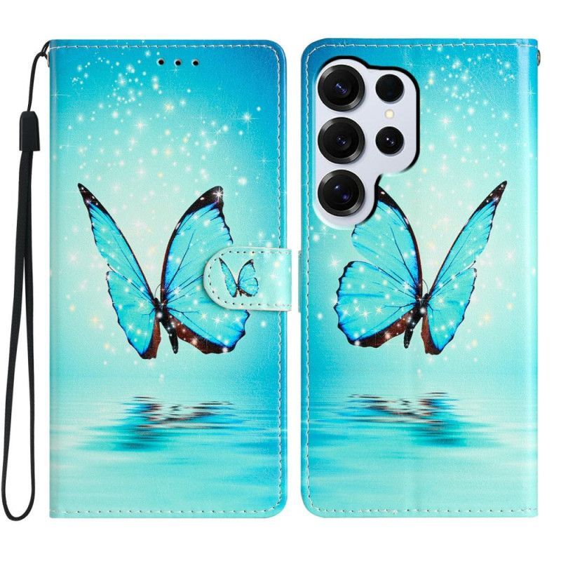 Housse Samsung Galaxy S26 Ultra Papillon Bleu sur L'eau