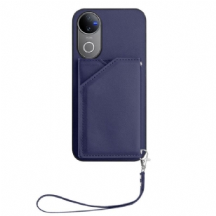 Coque Vivo V50 5G / V50e 5G Porte-Cartes et Lanière
