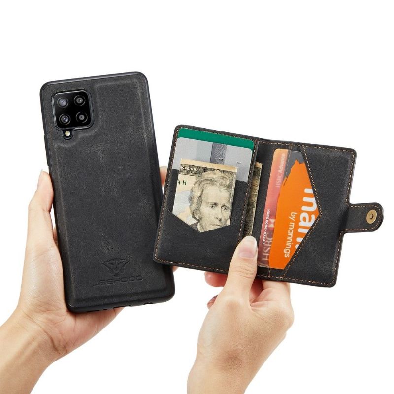 Coque Samsung Galaxy A12 / M12 Effet Cuir + Porte Cartes amovible