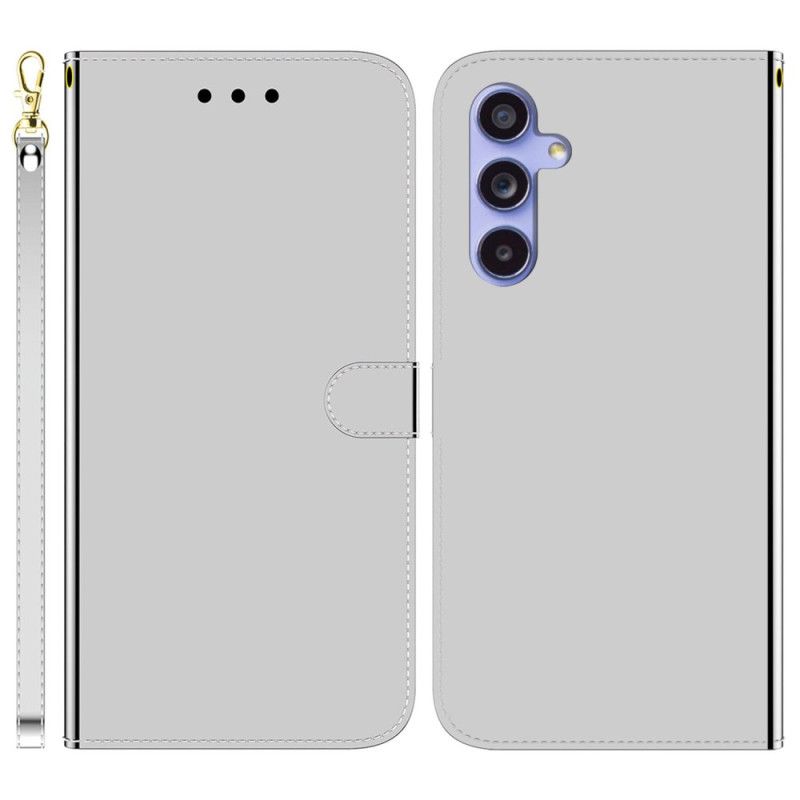 Housse Samsung Galaxy A55 5G Effet Miroir et Lanière