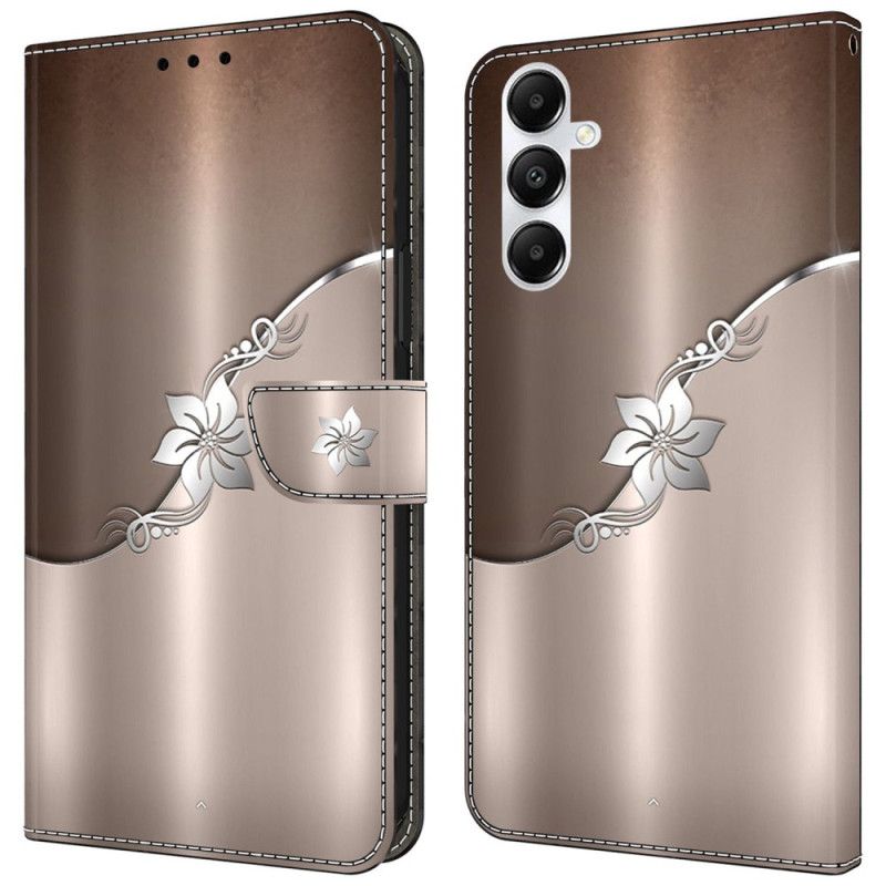 Housse Samsung Galaxy A55 5G Fleur Argentée