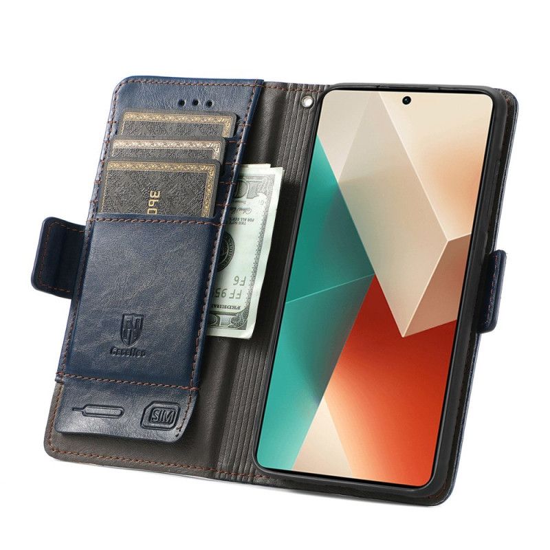 Housse Xiaomi Redmi Note 13 5G Vintage avec Blocage RFID CASENEO