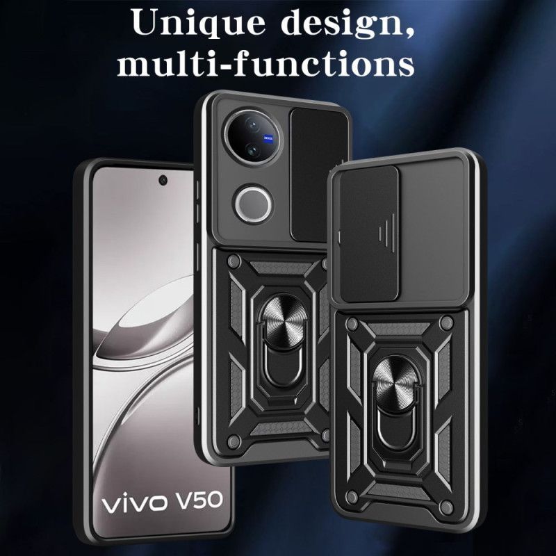 Coque Vivo V50 5G Protection Caméra Coulissante et Support