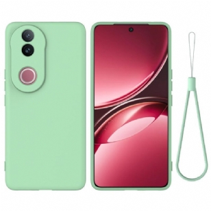 Coque Vivo V50 5G Silicone Liquide à Lanière