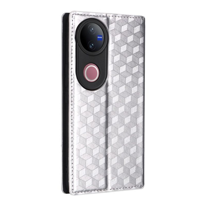 Flip Cover Vivo V50 5G avec Motif Losange Imprimé