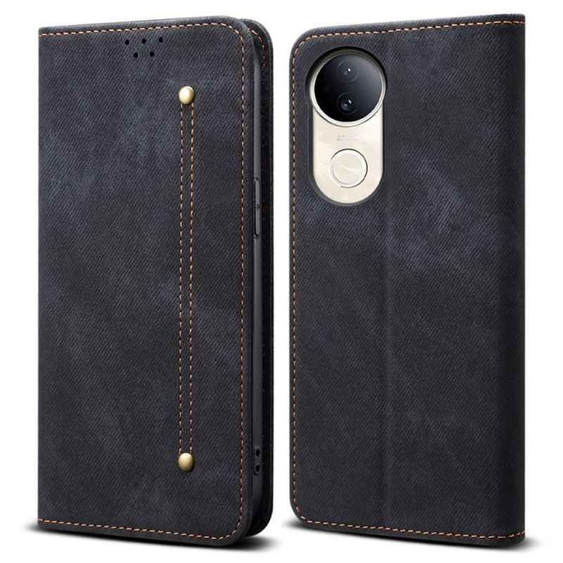 Flip Cover Vivo V50 5G Tissu Jeans