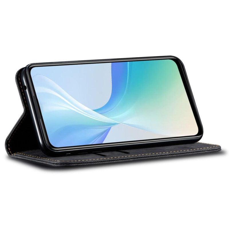 Flip Cover Vivo V50 5G Tissu Jeans