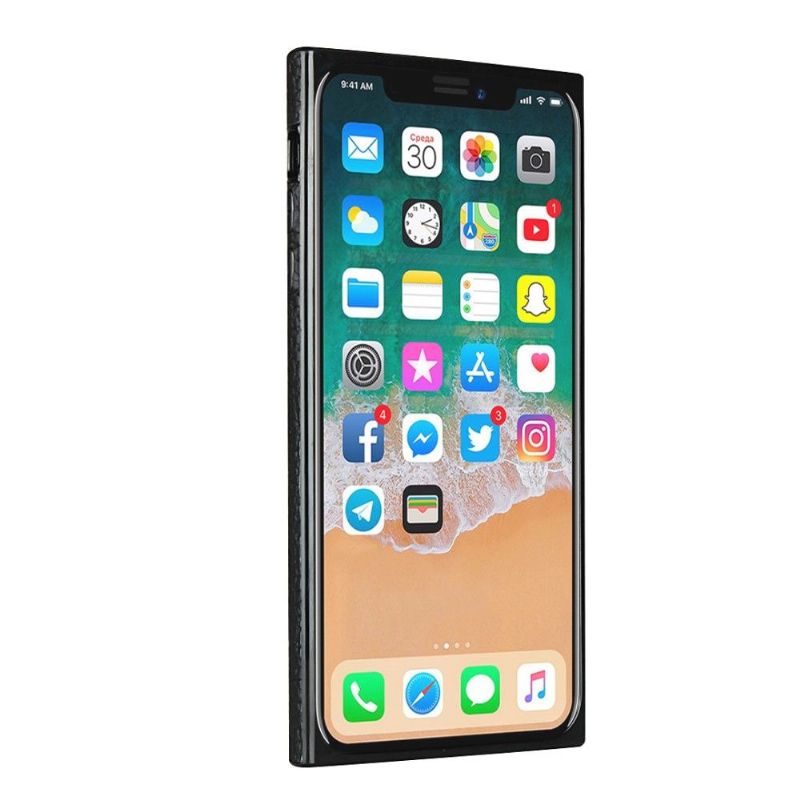 Coque iPhone XS Max Effet Cuir avec Lanière
