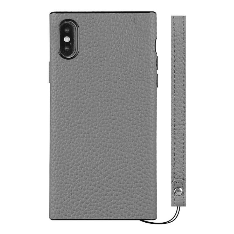 Coque iPhone XS Max Effet Cuir avec Lanière