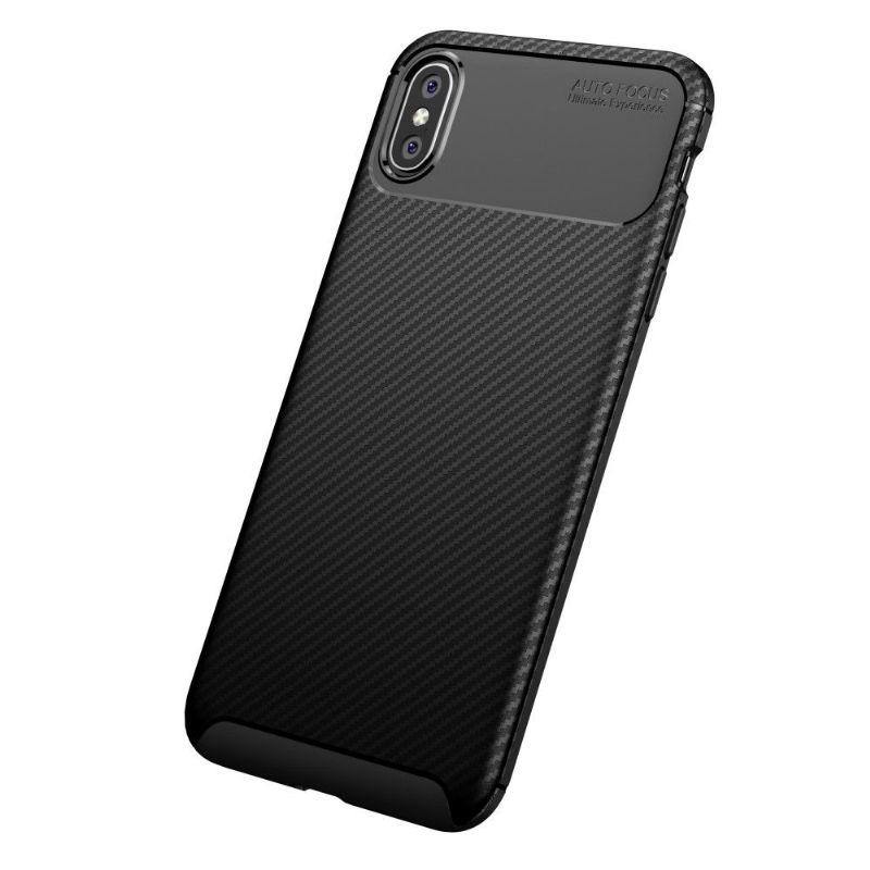 Coque iPhone XS Max style fibre de carbone