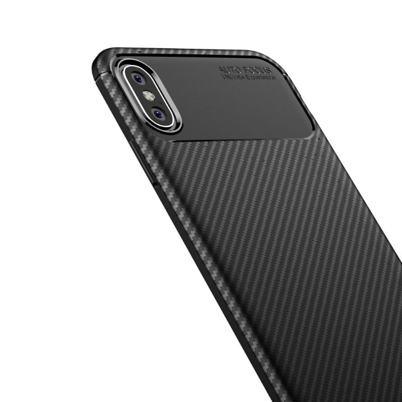 Coque iPhone XS Max style fibre de carbone