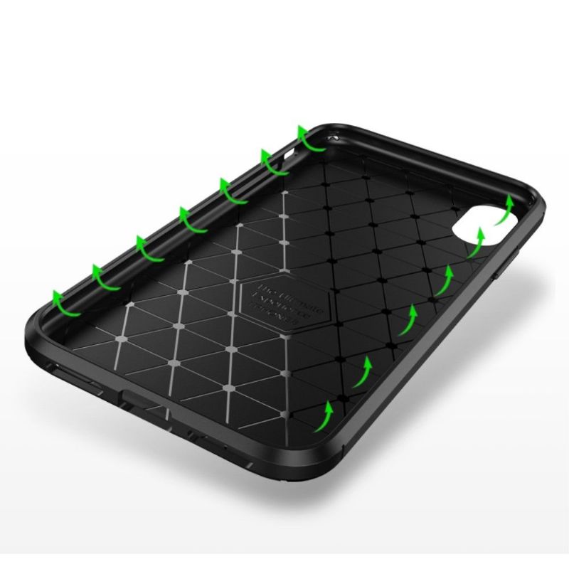 Coque iPhone XS Max style fibre de carbone