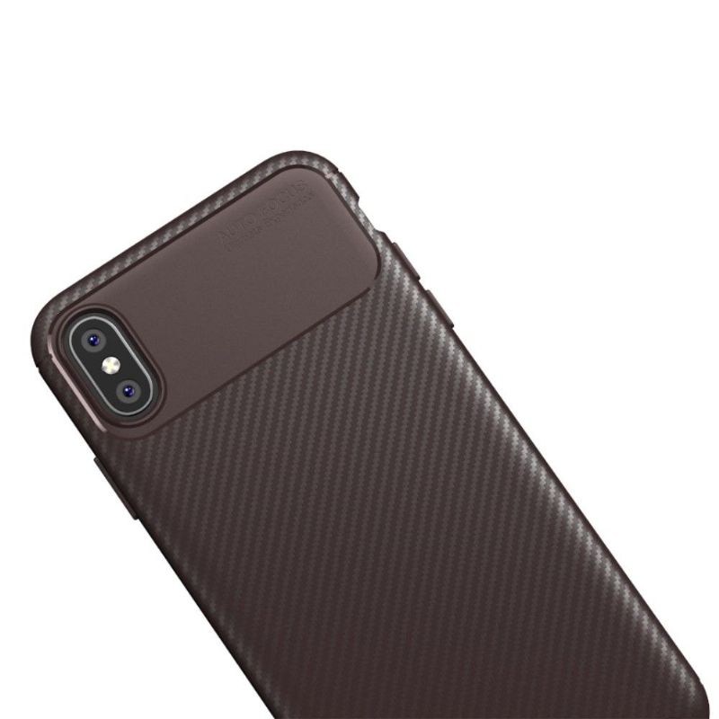 Coque iPhone XS Max style fibre de carbone