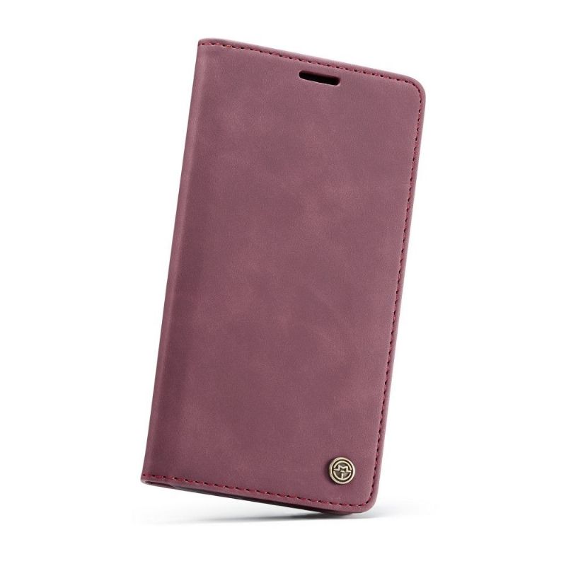 Housse iPhone XS Max Golias effet cuir - Vin Rouge
