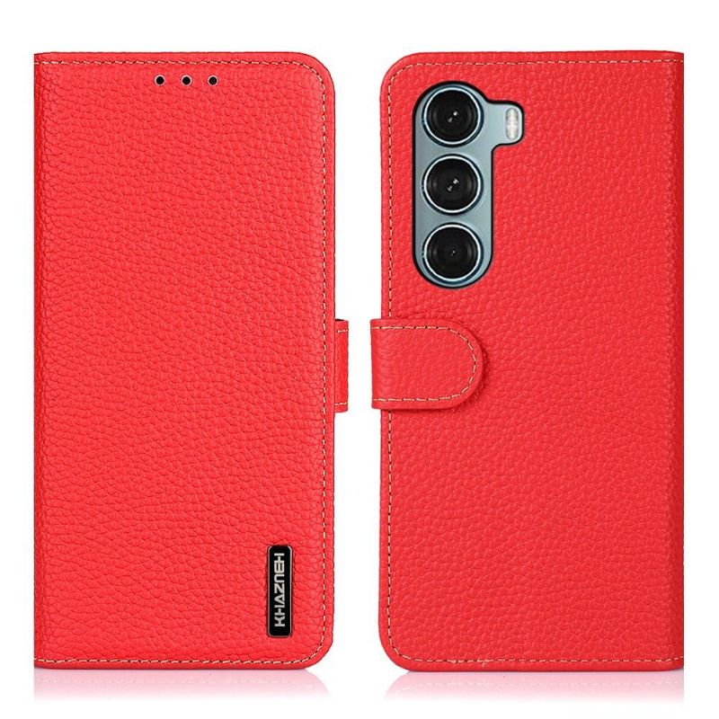 Housse Moto G200 5G Cuir Grainé KHAZNEH