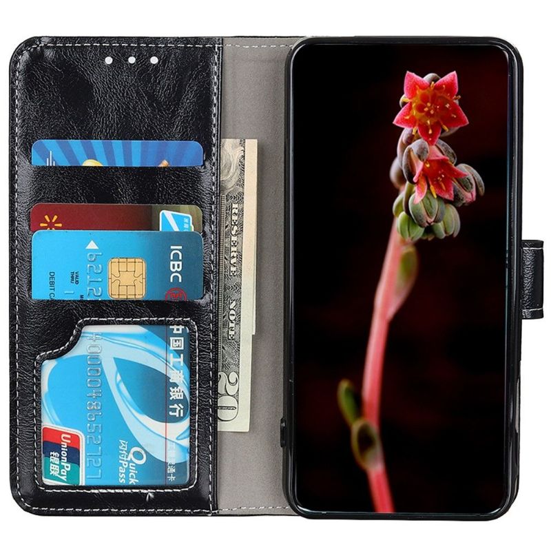 Housse Motorola Moto G200 5G effet cuir luxueux coutures