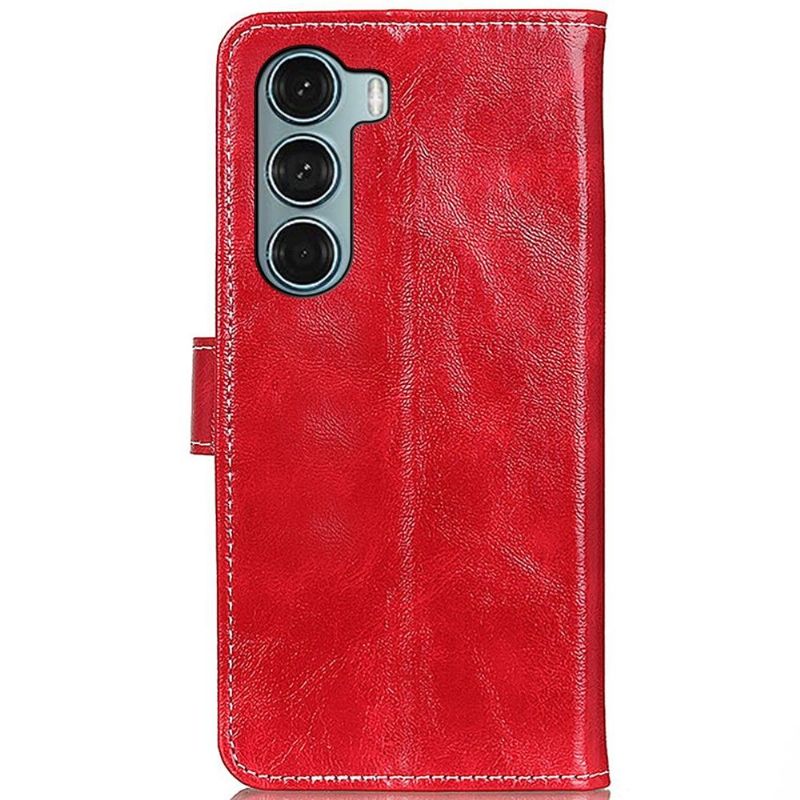 Housse Motorola Moto G200 5G effet cuir luxueux coutures