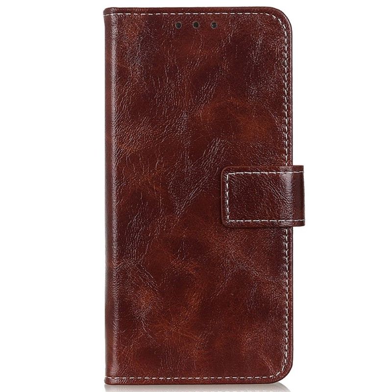 Housse Motorola Moto G200 5G effet cuir luxueux coutures
