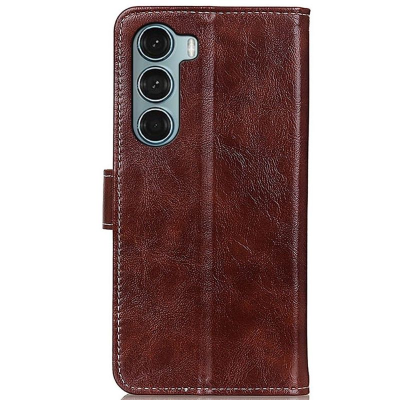 Housse Motorola Moto G200 5G effet cuir luxueux coutures