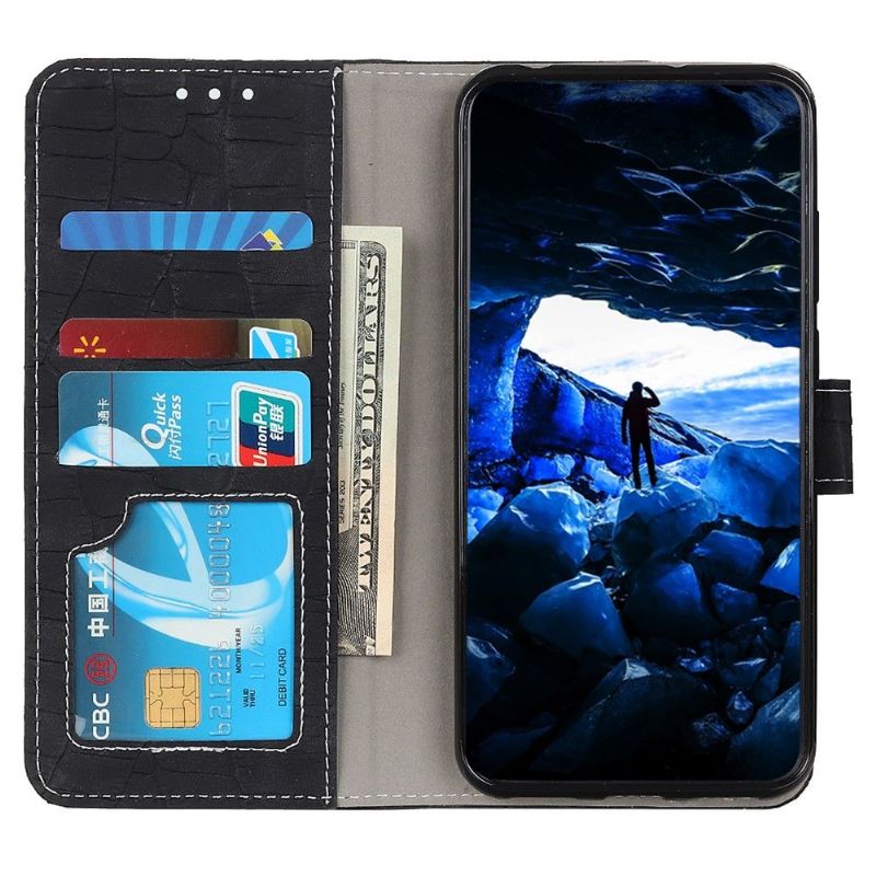 Housse Motorola Moto G200 5G Simili Cuir Aspect Croco