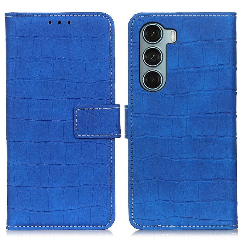 Housse Motorola Moto G200 5G Simili Cuir Aspect Croco