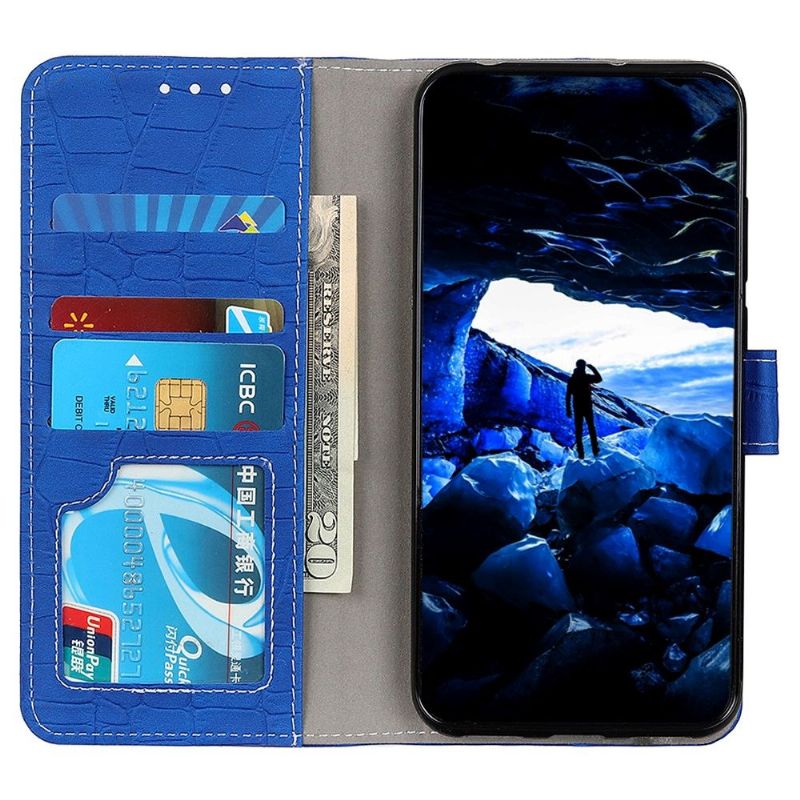 Housse Motorola Moto G200 5G Simili Cuir Aspect Croco