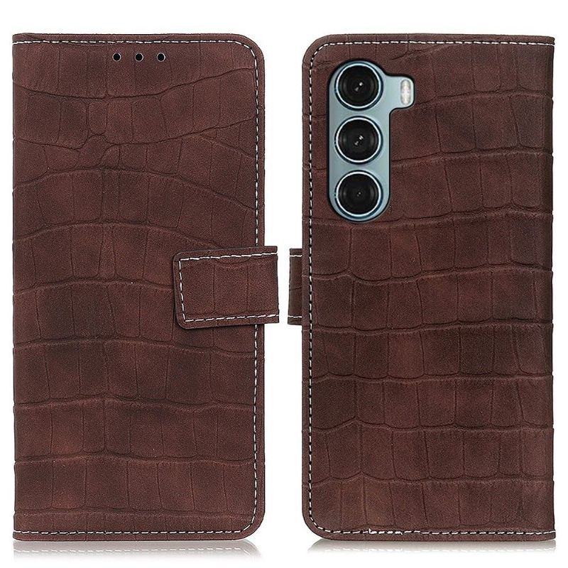 Housse Motorola Moto G200 5G Simili Cuir Aspect Croco