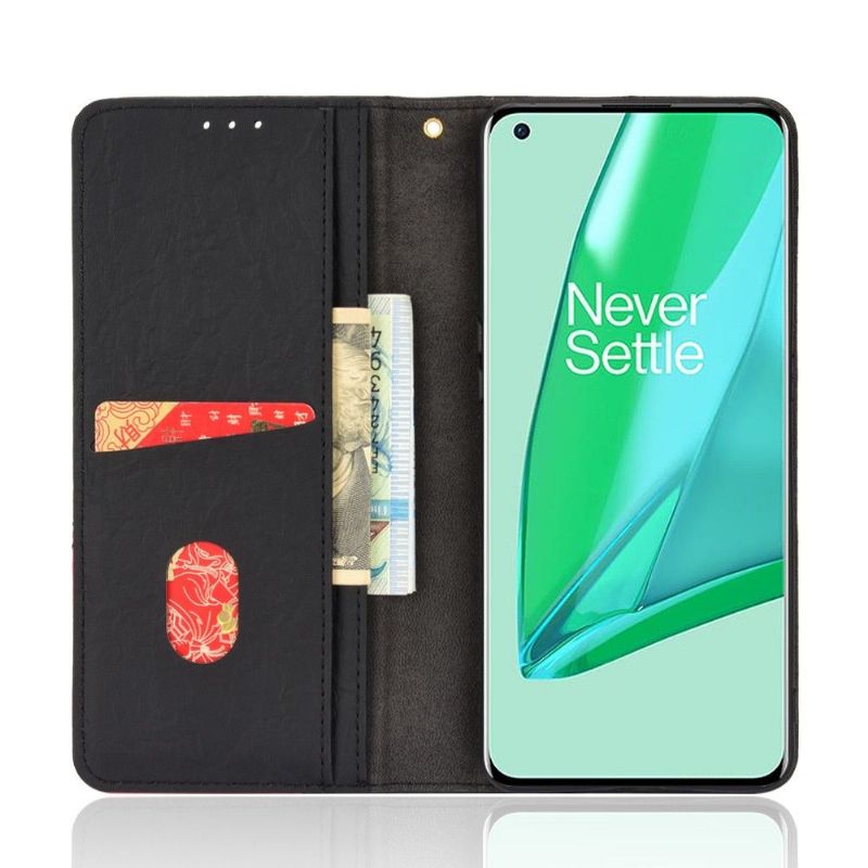 Housse OnePlus 10 Pro 5G flip cover simili cuir rétro