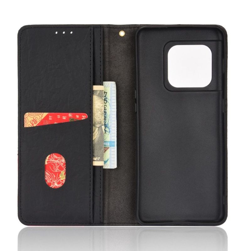 Housse OnePlus 10 Pro 5G flip cover simili cuir rétro