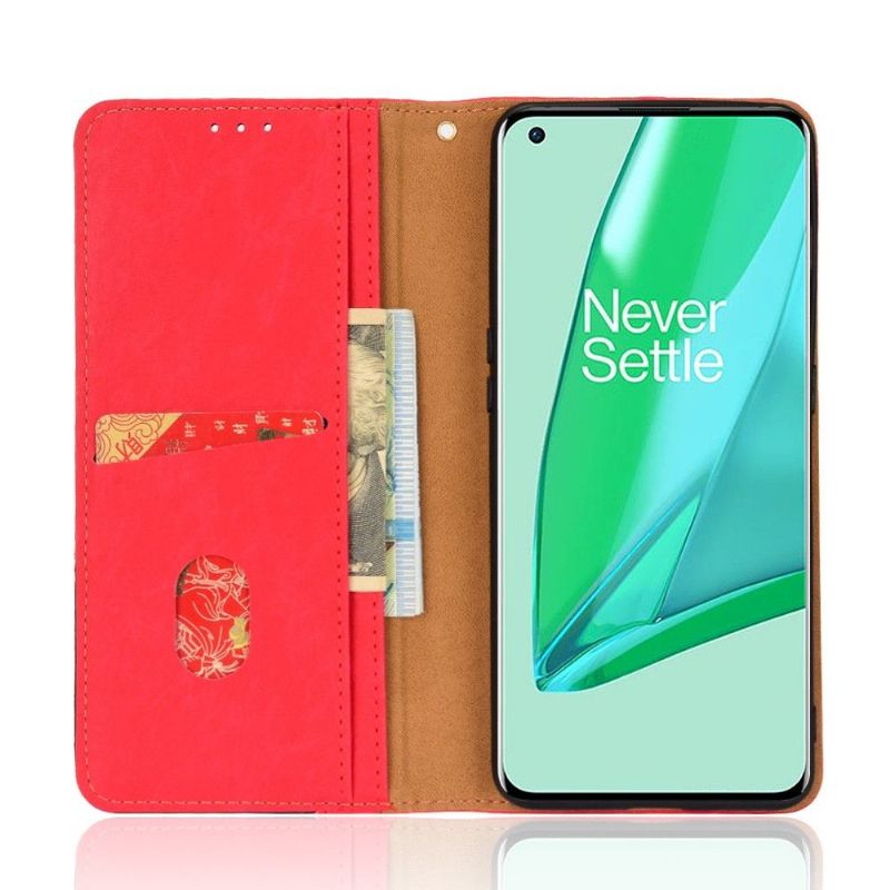 Housse OnePlus 10 Pro 5G flip cover simili cuir rétro