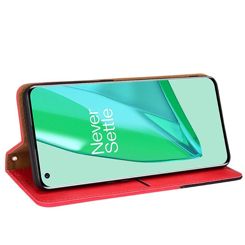 Housse OnePlus 10 Pro 5G flip cover simili cuir rétro