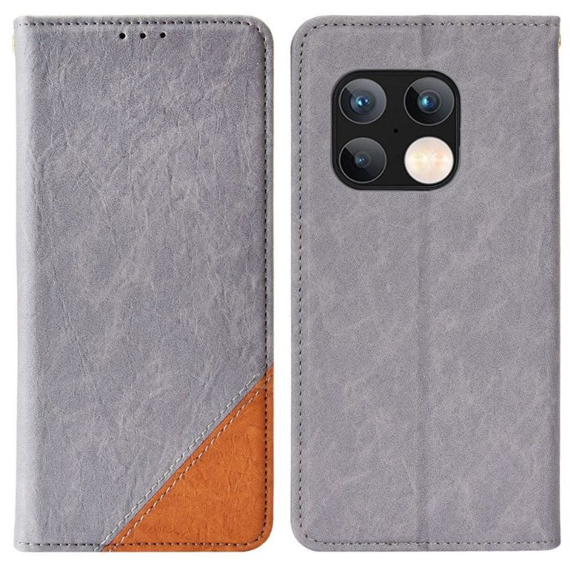 Housse OnePlus 10 Pro 5G flip cover simili cuir rétro