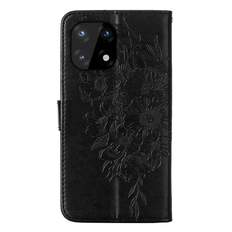Housse OnePlus 10 Pro 5G Papillon Fleur Porte-Cartes