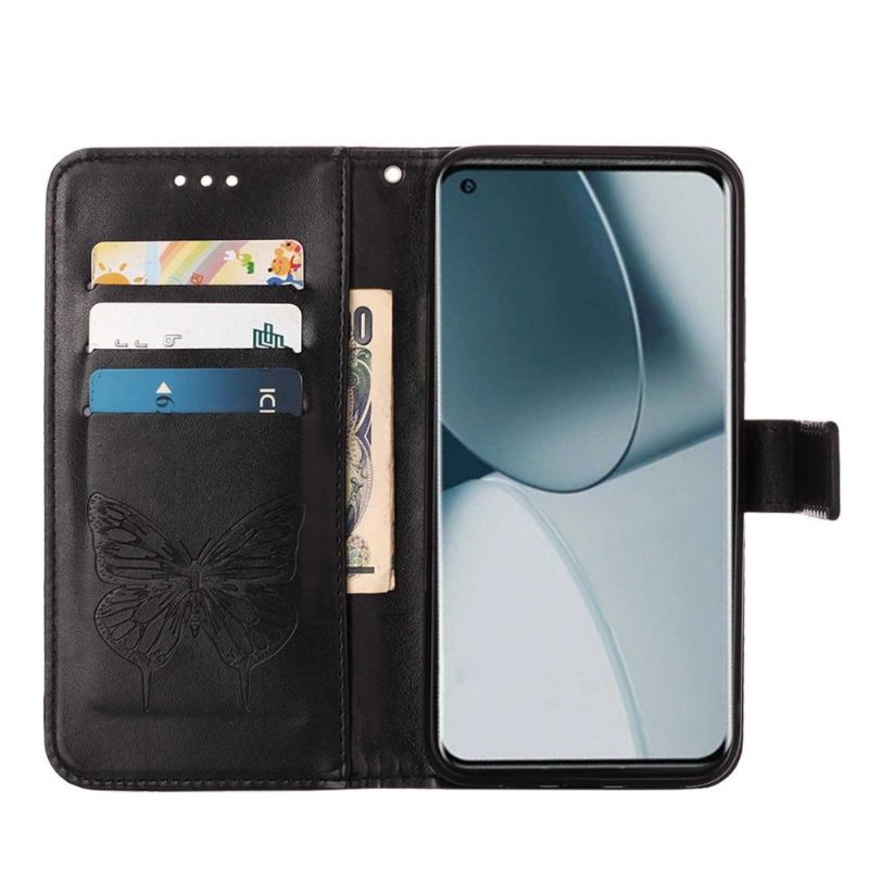 Housse OnePlus 10 Pro 5G Papillon Fleur Porte-Cartes