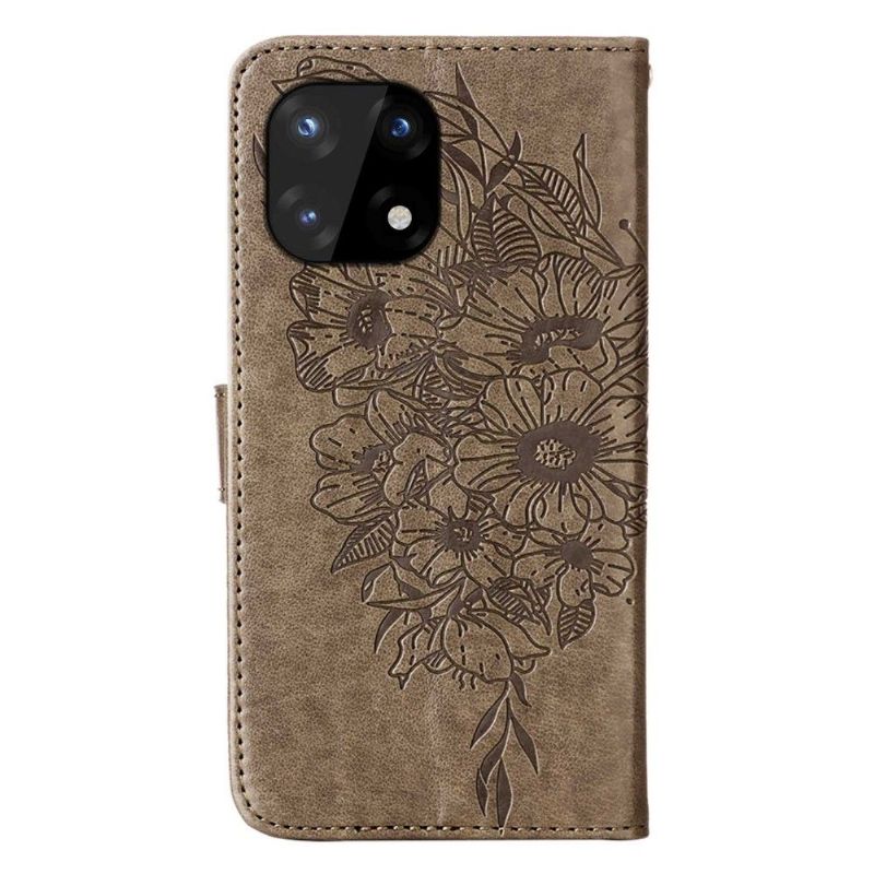 Housse OnePlus 10 Pro 5G Papillon Fleur Porte-Cartes