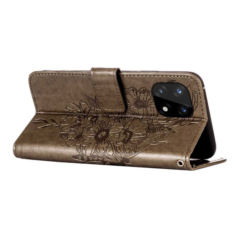 Housse OnePlus 10 Pro 5G Papillon Fleur Porte-Cartes