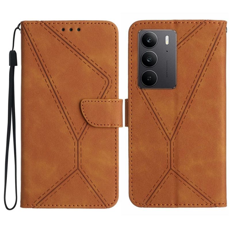 Housse Coque pour Realme C75 Lignes et Tirés