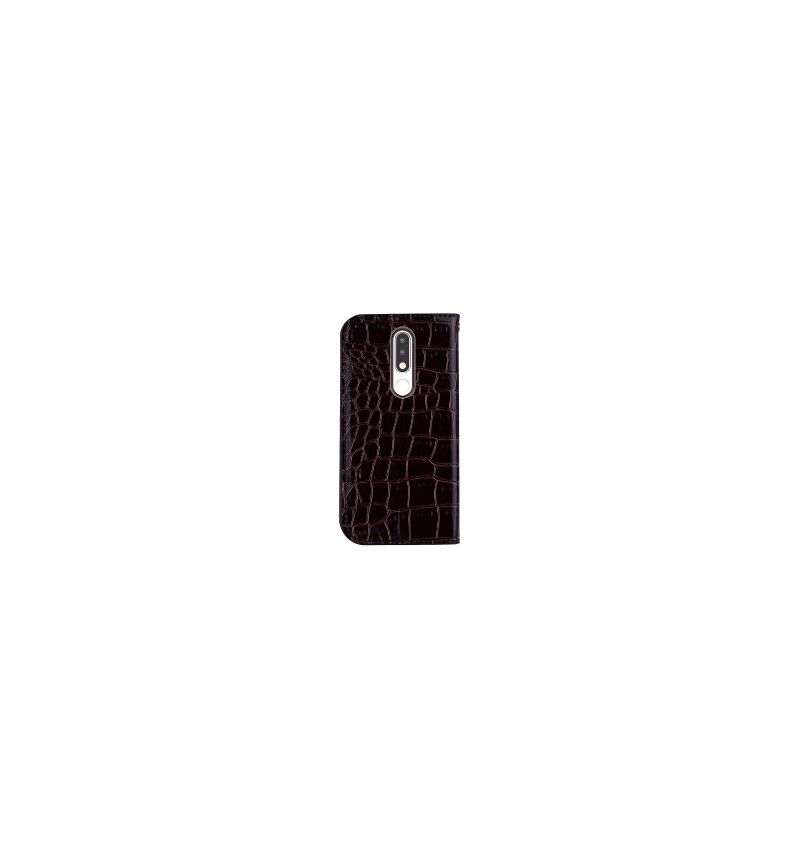 Nokia 5.1- Housse Luxury Croco porte-carte