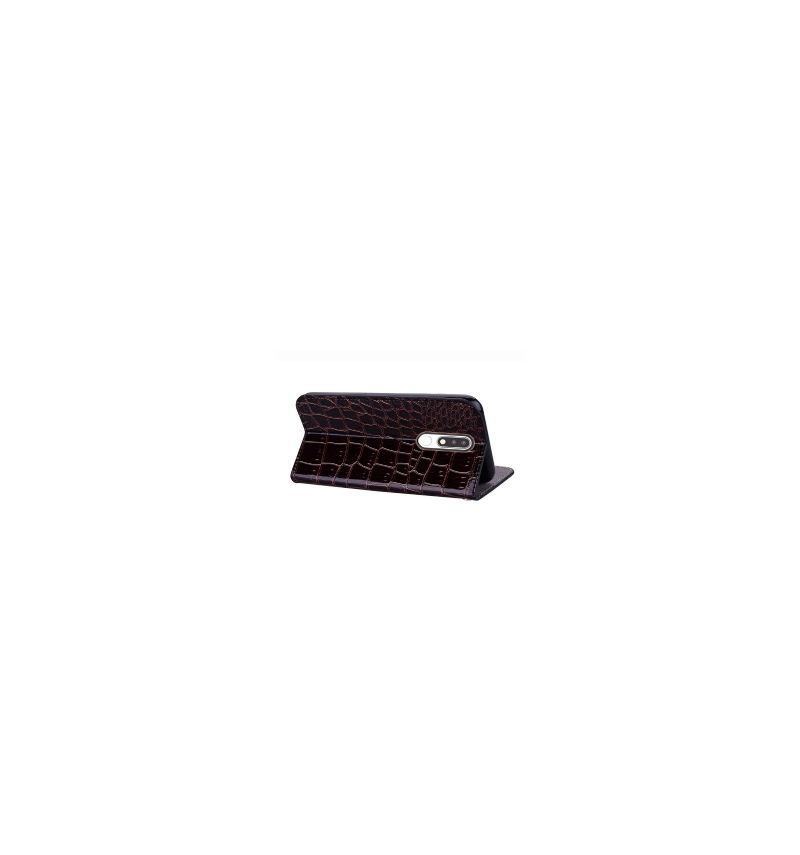 Nokia 5.1- Housse Luxury Croco porte-carte