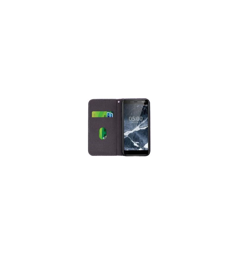 Nokia 5.1- Housse Luxury Croco porte-carte