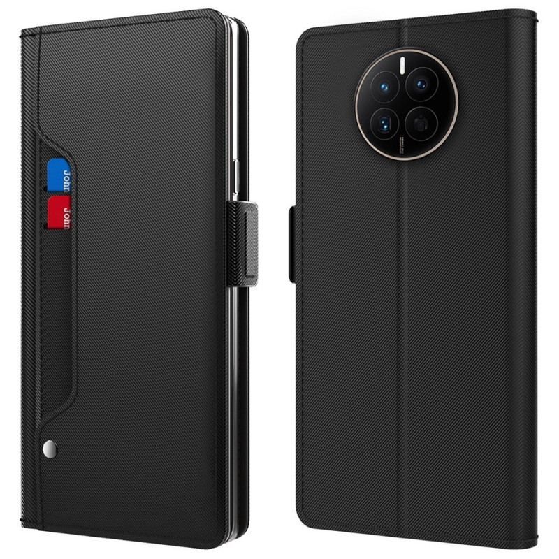 Housse Huawei Mate 50 Pro Miroir et Porte-Cartes Amovible
