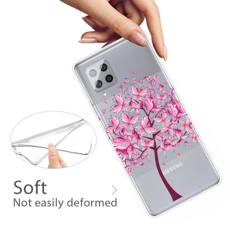 Coque Samsung Galaxy A42 5G arbre à papillons