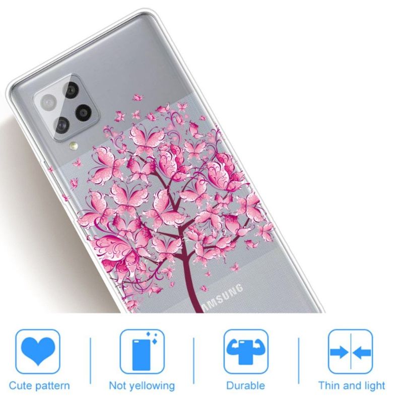 Coque Samsung Galaxy A42 5G arbre à papillons