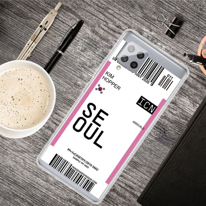 Coque Samsung Galaxy A42 5G Boarding Pass 03 SEOUL