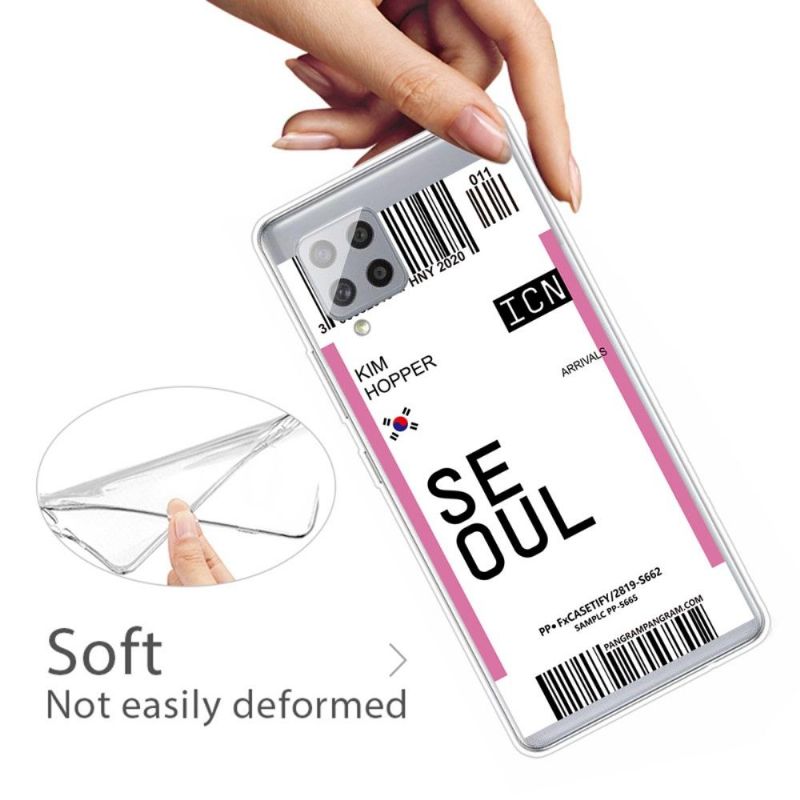 Coque Samsung Galaxy A42 5G Boarding Pass 03 SEOUL