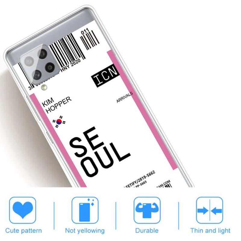 Coque Samsung Galaxy A42 5G Boarding Pass 03 SEOUL